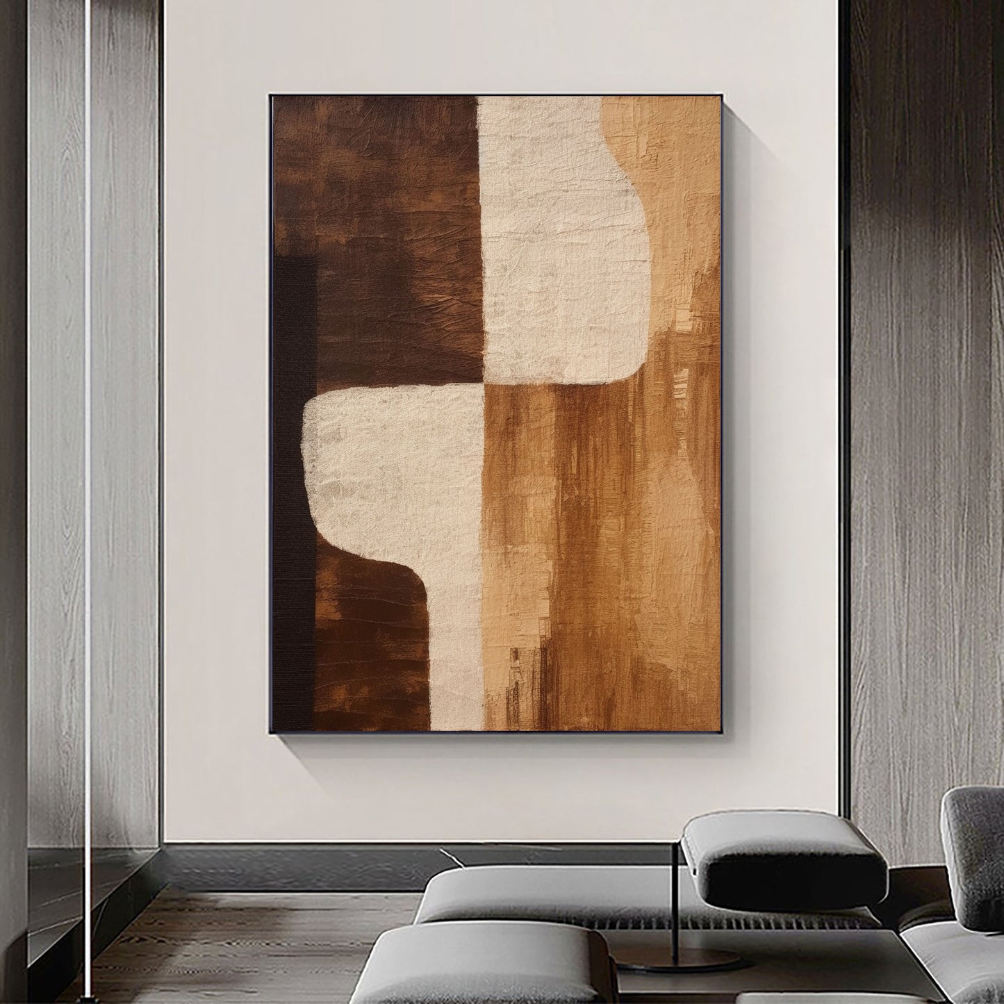 Beige & Brown Abstract #BBA 0019