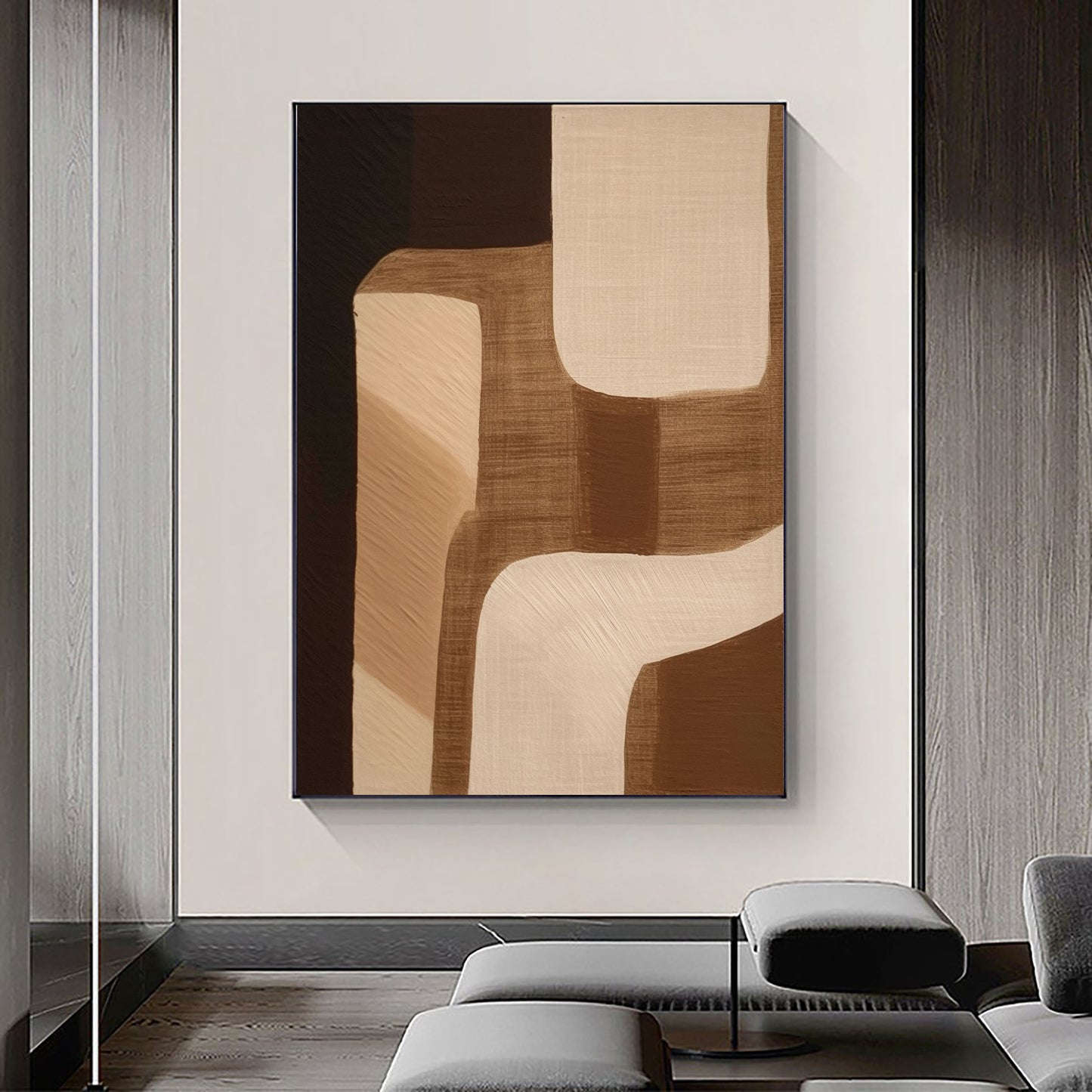 Beige & Brown Abstract #BBA 0018