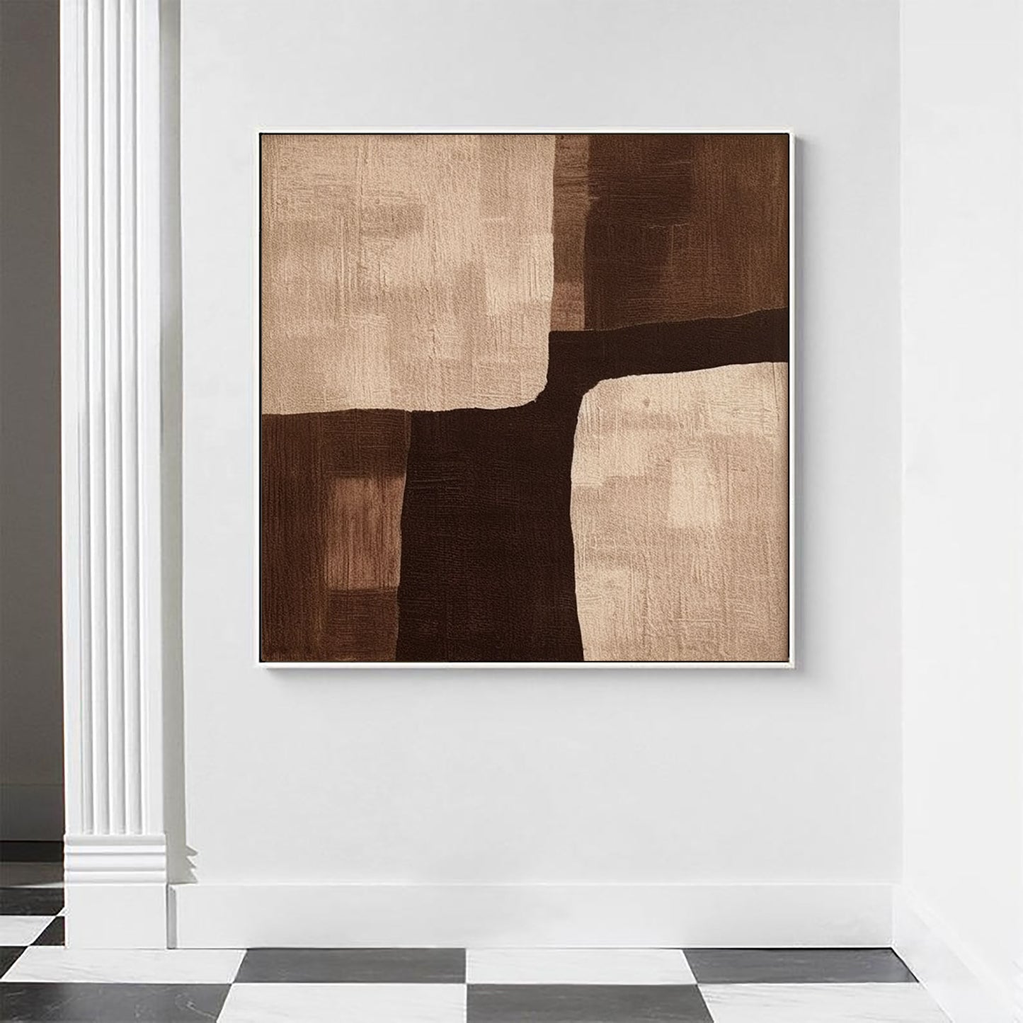 Beige & Brown Abstract #BBA 002